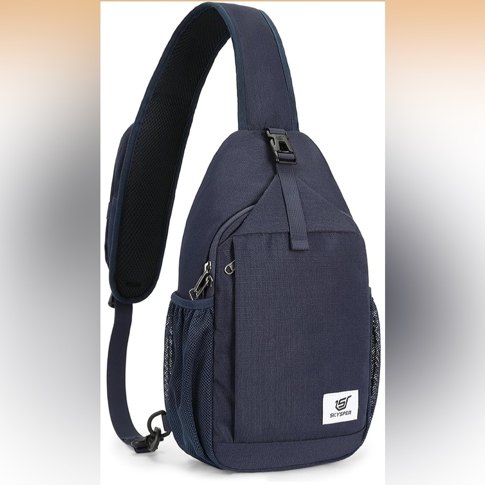 Navy Blue Sling Backpack New without tags 941-1